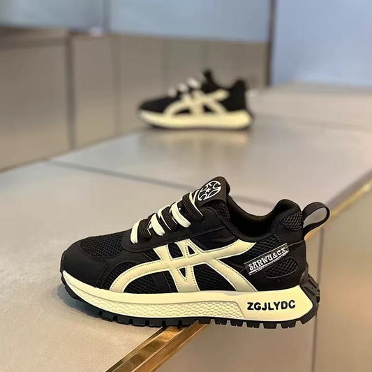 Men's Mesh Platform Casual Sneakers - Style C6E6 front product view