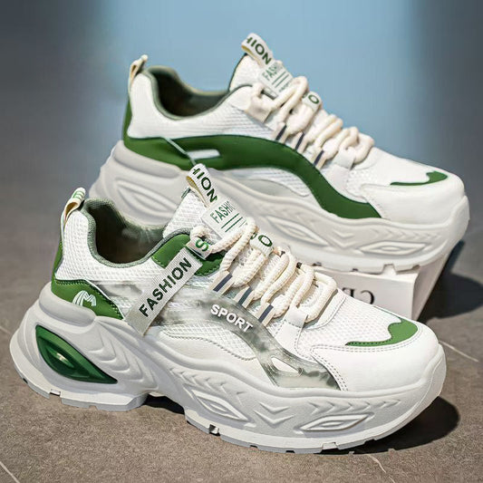 Men's Mesh Platform Casual Sneakers - Style 1823 front product view