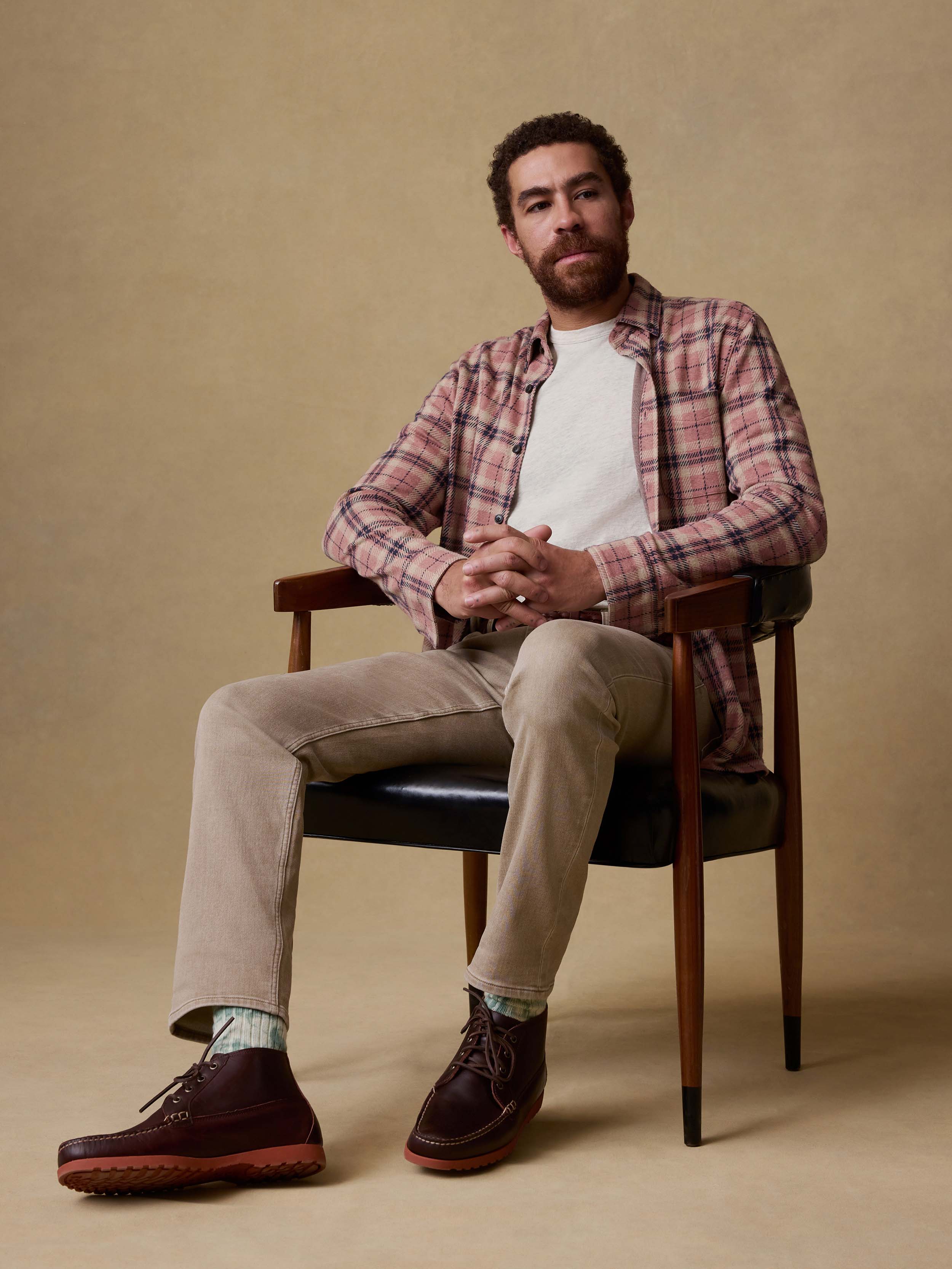 Stretch Terry 5-Pocket Pant - Desert Khaki _ Faherty Brand