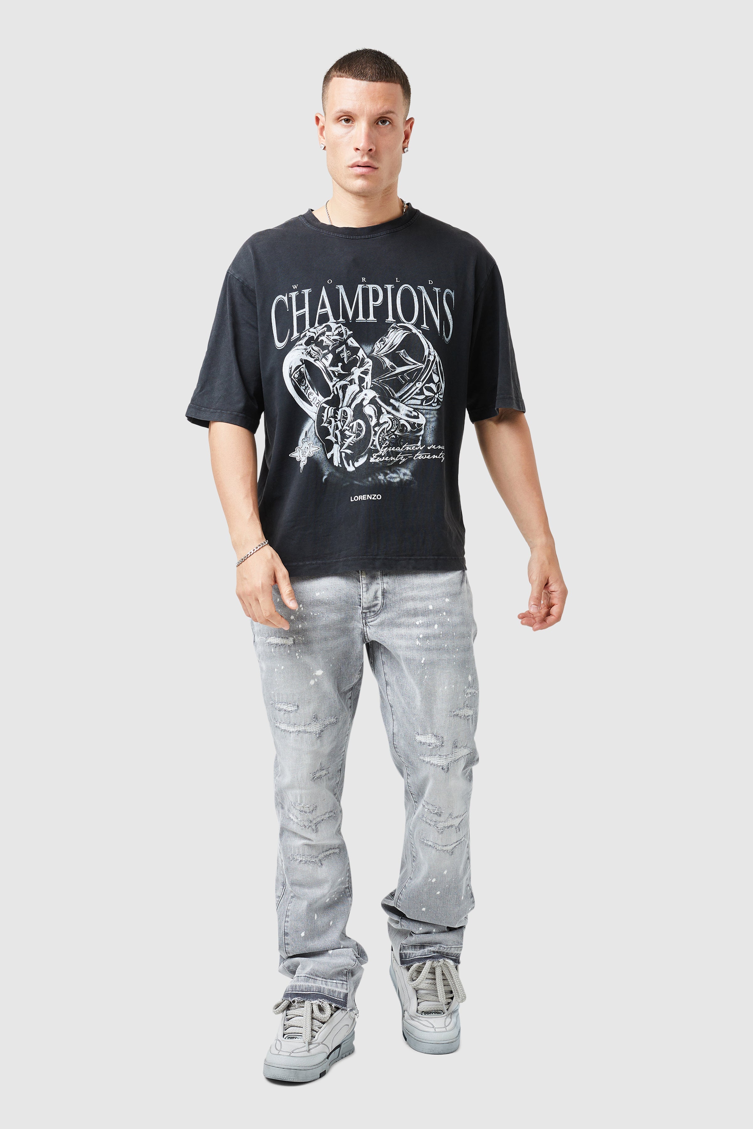 Oasis 2.0 Flare Jean - Light Grey ¨C Lorenzo