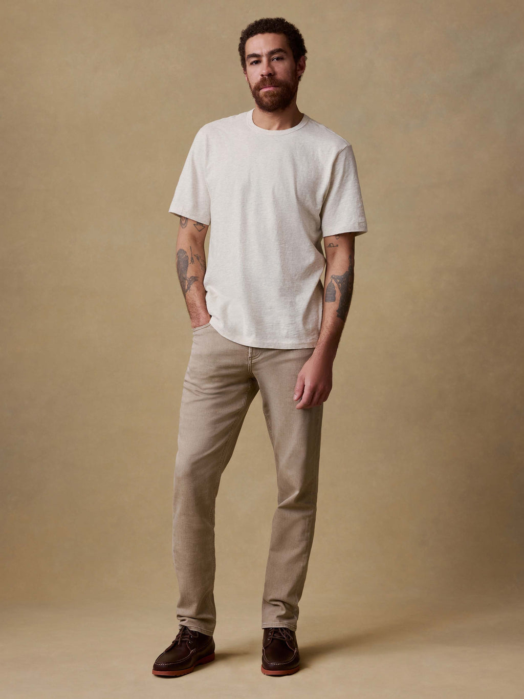Stretch Terry 5-Pocket Pant - Desert Khaki _ Faherty Brand