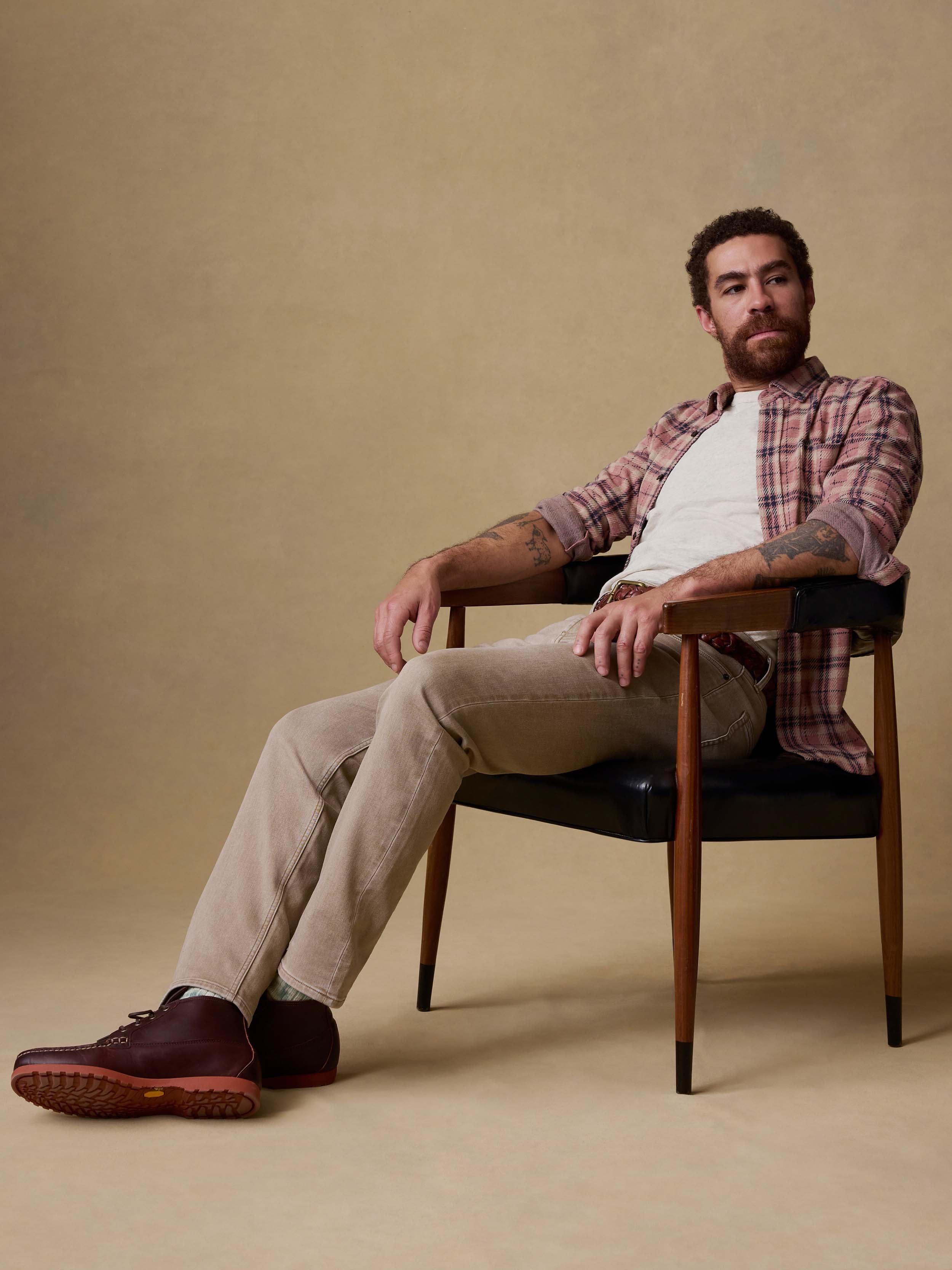 Stretch Terry 5-Pocket Pant - Desert Khaki _ Faherty Brand