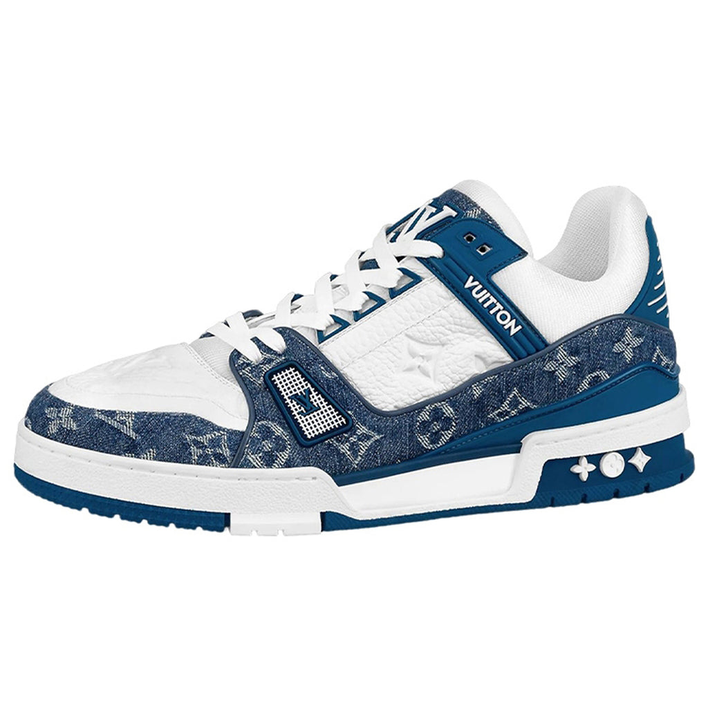 Louis Vuitton Trainer Denim & Leather Low-Top Sneakers – Ocean Blue