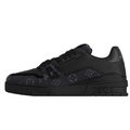 Louis Vuitton Trainer Monogram Eclipse Canvas & Calf Leather Low-Top Sneakers – Triple Black