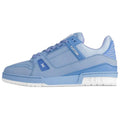 Louis Vuitton Trainer Grained Calf Leather Low-Top Sneakers – Sky Blue