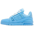 Louis Vuitton Trainer LV Monogram Tonal All-Over Leather Low-Top Sneakers – Sky Blue