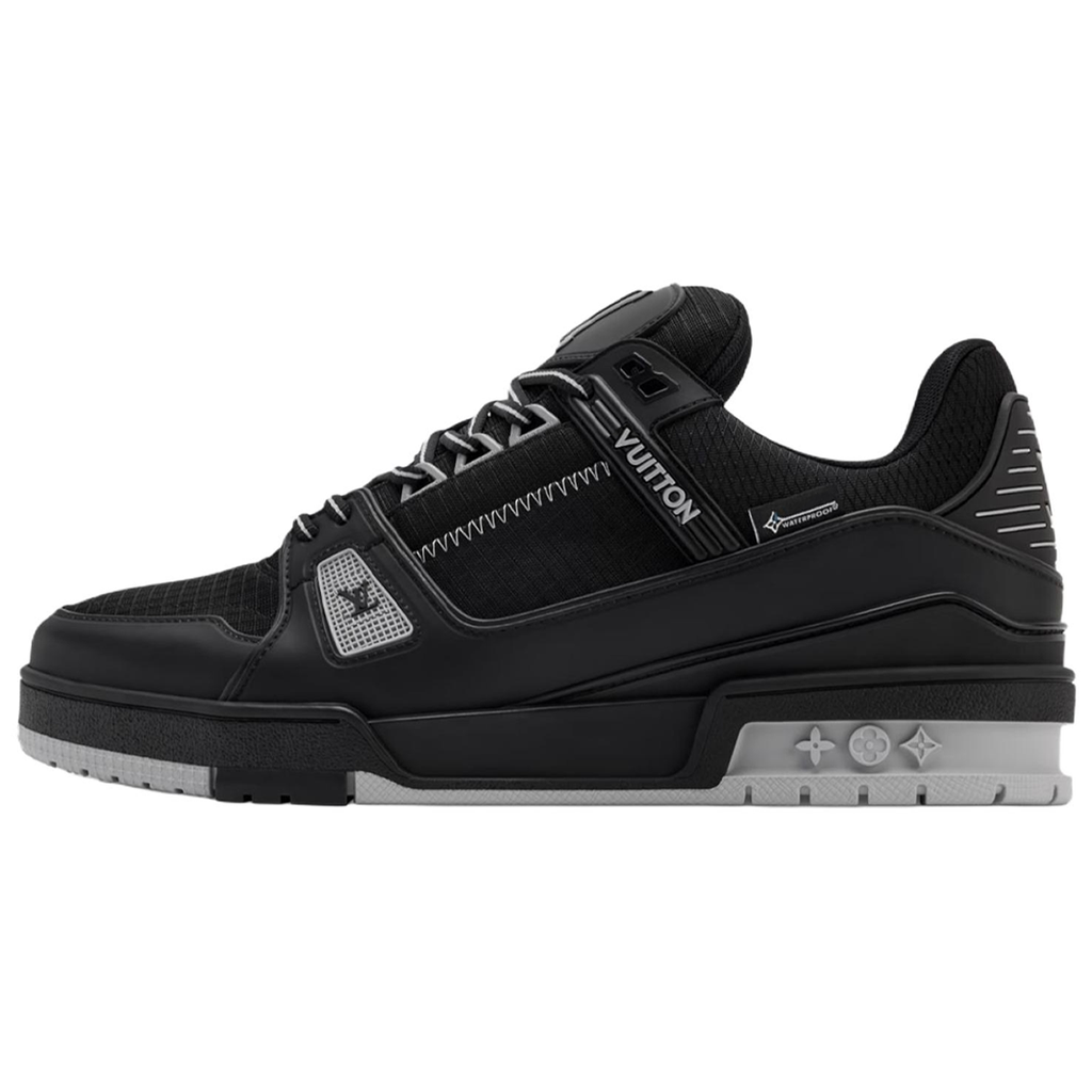Louis Vuitton Trainer Ski SS26 Waterproof Technical Fabric & Leather Low-Top Sneakers – Black & Grey
