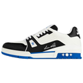 Louis Vuitton Trainer Calf Leather Low-Top Sneakers – White, Black & Royal Blue