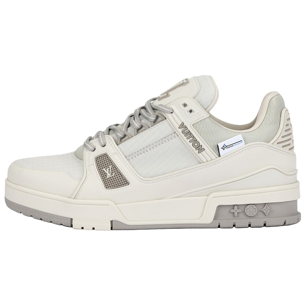 Louis Vuitton Trainer Ski SS26 Waterproof Technical Fabric & Leather Low-Top Sneakers – Off-White & Grey