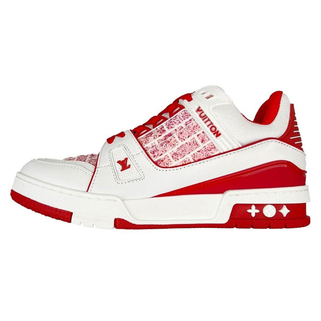 Lady Pink × Louis Vuitton Trainer Milan Limited Edition Low-Top Sneakers – White & Red