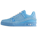 Louis Vuitton Trainer Monogram Embossed Patent Leather Low-Top Sneakers – Triple Sky Blue