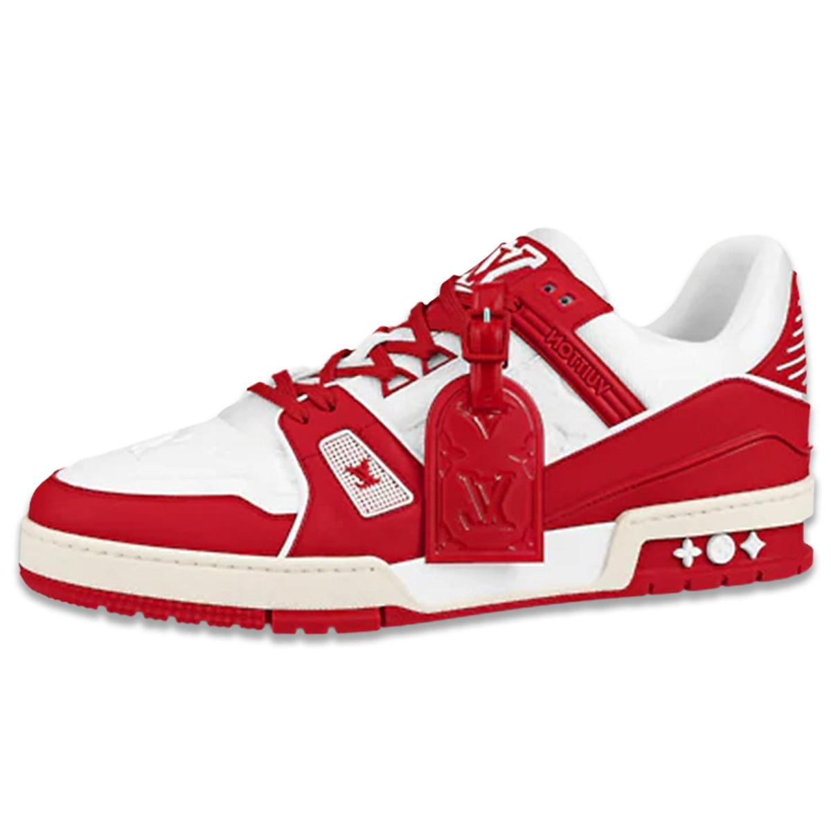 Louis Vuitton Trainer (RED) Charity Edition Low-Top Sneakers – Red & White