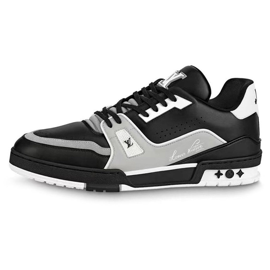 Louis Vuitton Trainer Leather Lace-Up Low-Top Sneakers – Black