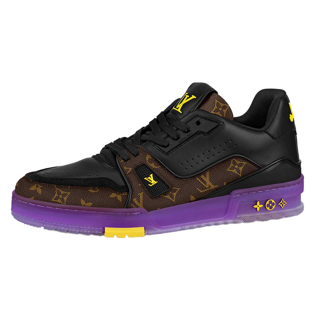 Louis Vuitton × NBA Trainer Monogram Canvas & Calf Leather Low-Top Sneakers – Lakers Purple & Gold