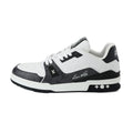 Louis Vuitton Trainer Calf Leather & Monogram Embossed Panel Low-Top Sneakers – White & Black
