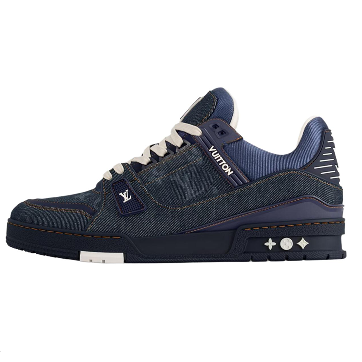 Louis Vuitton Trainer Monogram Denim Canvas Low-Top Sneakers – Triple Navy