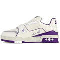 Louis Vuitton Trainer Signature Print Low-Top Sneakers – Purple & White