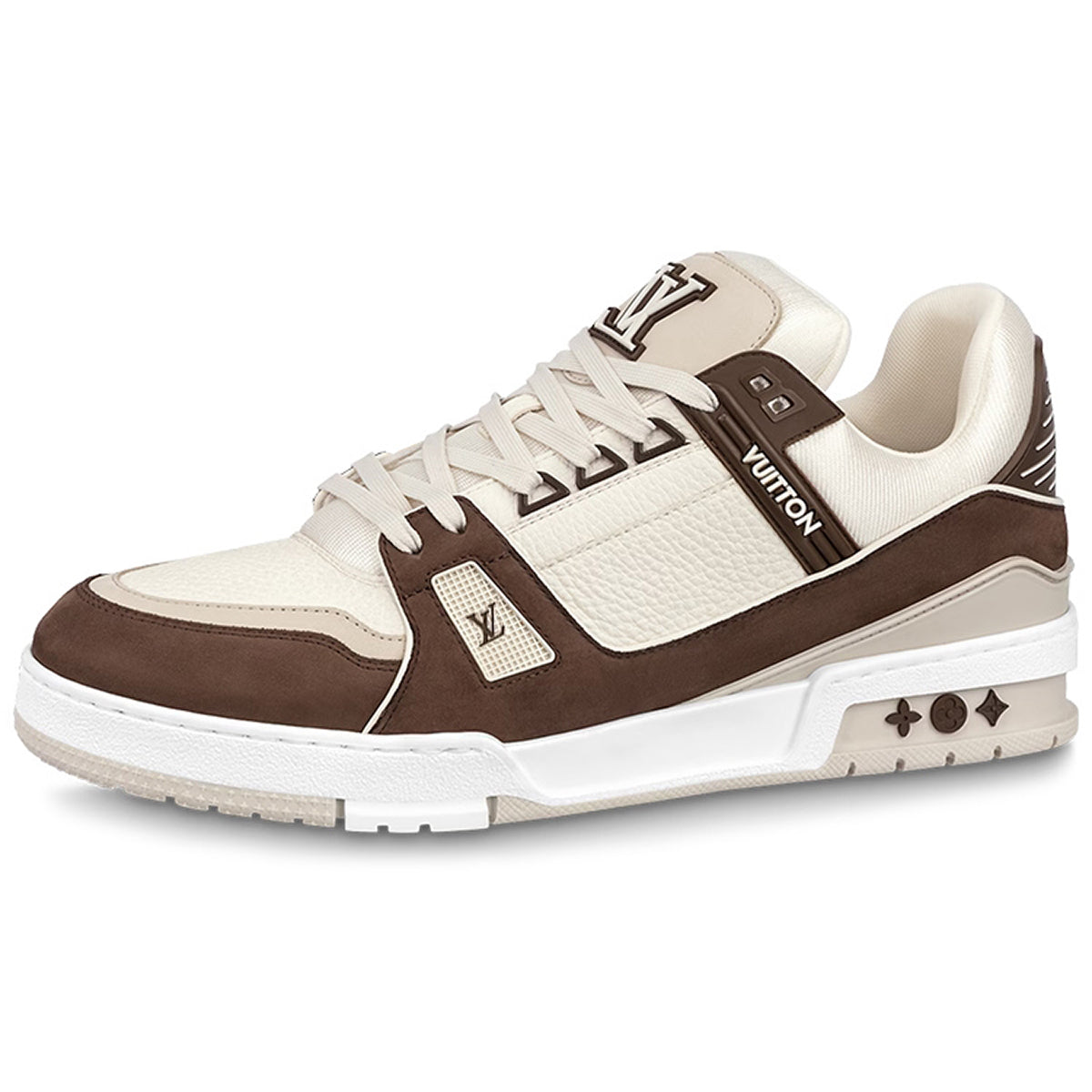 Louis Vuitton Trainer Lace-Up Low-Top Sneakers – Mocha Brown