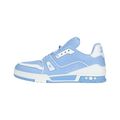 Louis Vuitton Trainer Calf Leather Low-Top Sneakers – Sky Blue & White