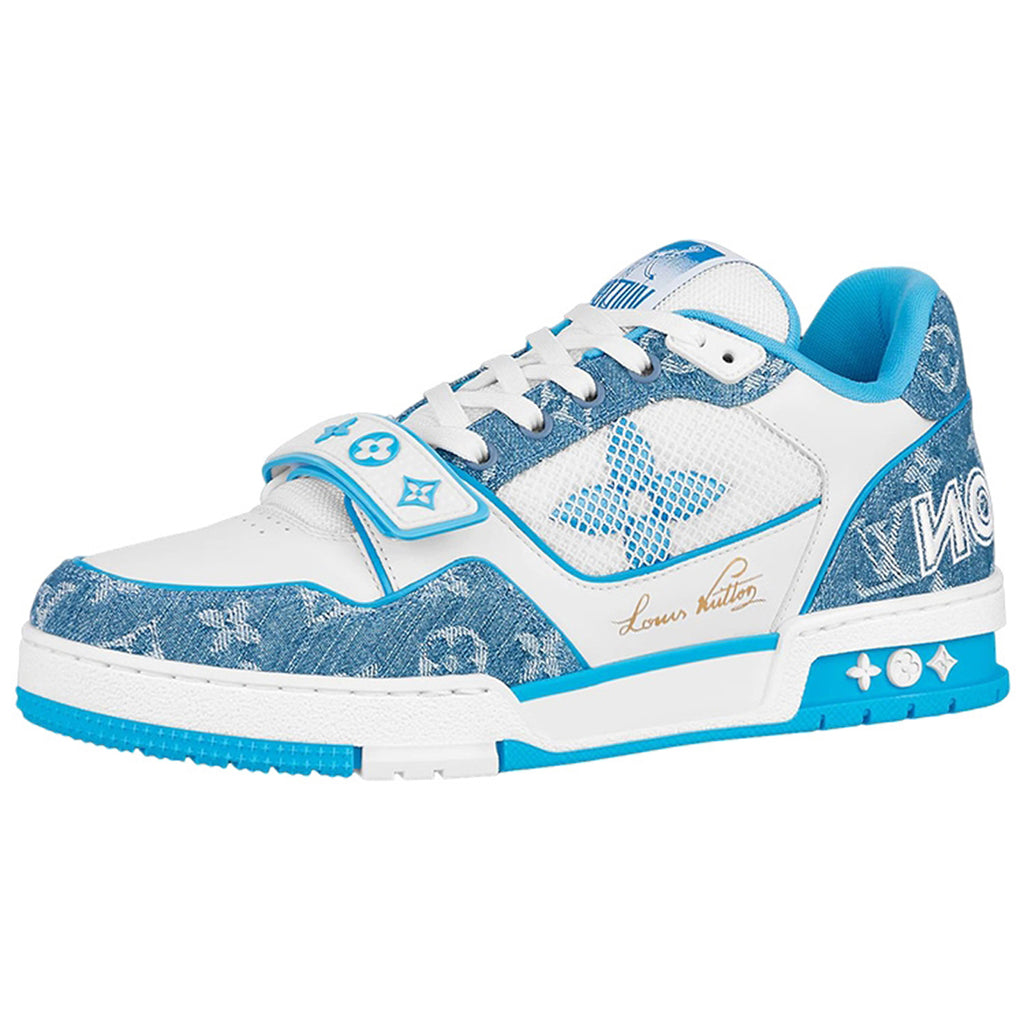 Louis Vuitton Trainer Monogram Denim Low-Top Sneakers – Blue & White