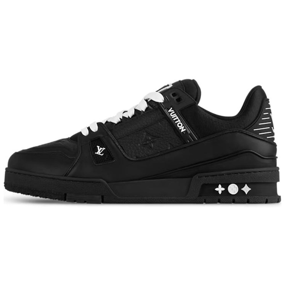 Louis Vuitton Trainer Leather Lace-Up Low-Top Sneakers – Black