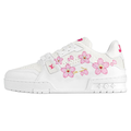 Louis Vuitton × Takashi Murakami Trainer Cherry Blossom Print Low-Top Sneakers – White & Pink