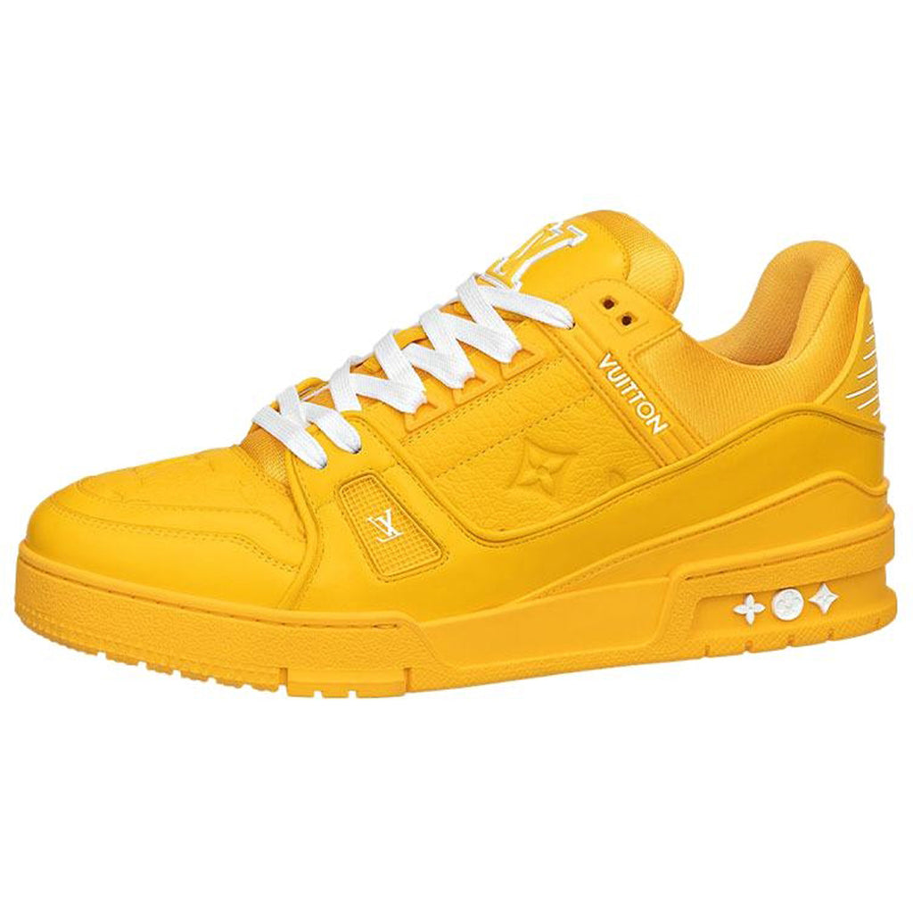 Louis Vuitton Trainer Monogram Embossed Calf Leather Low-Top Sneakers – Triple Yellow