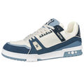 Louis Vuitton Trainer Lace-Up Low-Top Sneakers – Blue & White