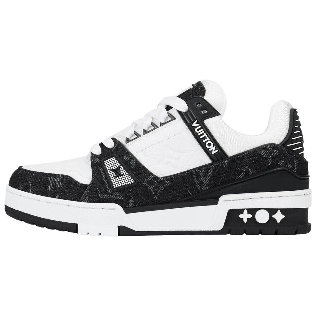 Louis Vuitton Trainer Monogram Denim Pixel LV Low-Top Sneakers – Black & White