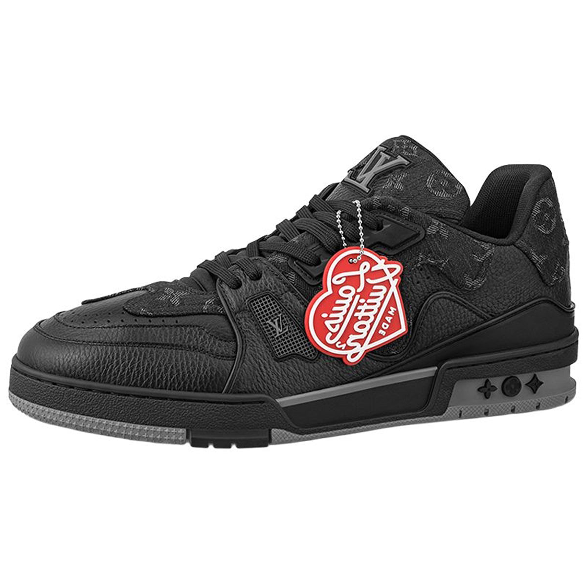 Louis Vuitton x Nigo Trainer Monogram Embossed Leather Low-Top Sneakers – Black