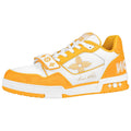 Louis Vuitton × NBA Trainer Calf Leather & Suede Mesh Low-Top Sneakers – White & Yellow