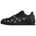 Louis Vuitton Trainer LV Monogram Print Calf Leather Low-Top Sneakers – Black & White
