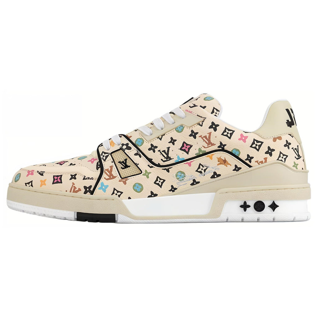 Tyler, The Creator × Louis Vuitton LV Trainer Multicolor Monogram Low-Top Sneakers – Chalk