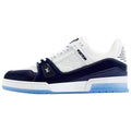 Louis Vuitton Trainer Transparent PVC Panel Ice Blue Translucent Outsole Low-Top Sneakers – Navy & White