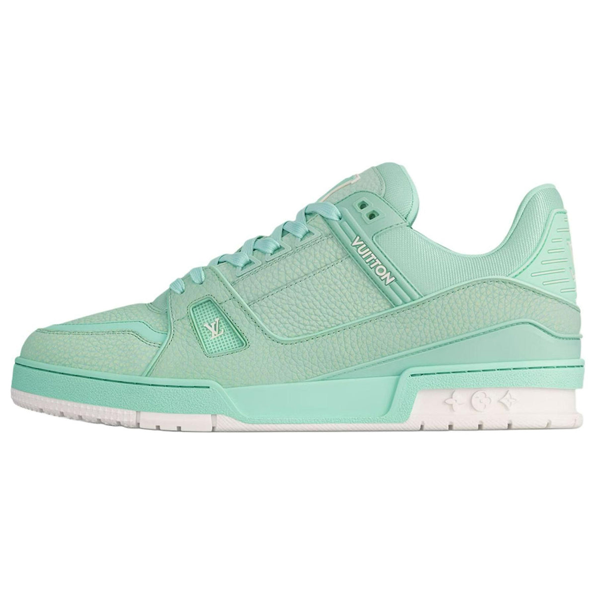 Louis Vuitton Trainer Grained Calf Leather Low-Top Sneakers – Mint Green