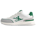 Louis Vuitton LV Runner White Perforated Leather & Grey Suede Oversized Green LV Logo Athletic Low-Top Sneakers – White, Grey & Forest Green