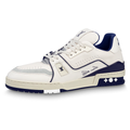 Louis Vuitton Trainer Low-Top Sneakers – White & Navy Blue