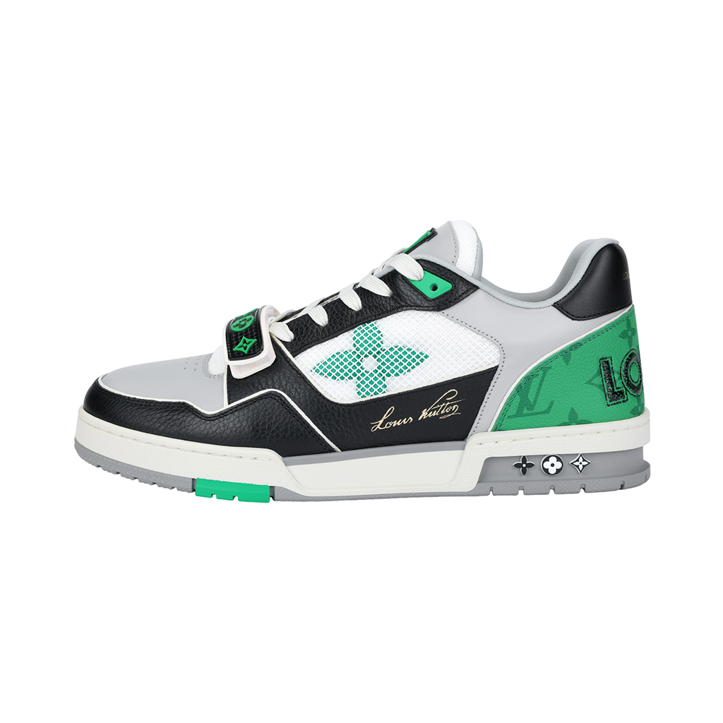 Louis Vuitton Trainer Monogram Multicolour Low-Top Sneakers – Black, Green & White
