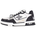 Louis Vuitton Trainer Calf Leather Lace-Up Low-Top Sneakers – Black & White