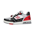 Louis Vuitton Trainer Monogram Multicolour Low-Top Sneakers – Black, Red & White
