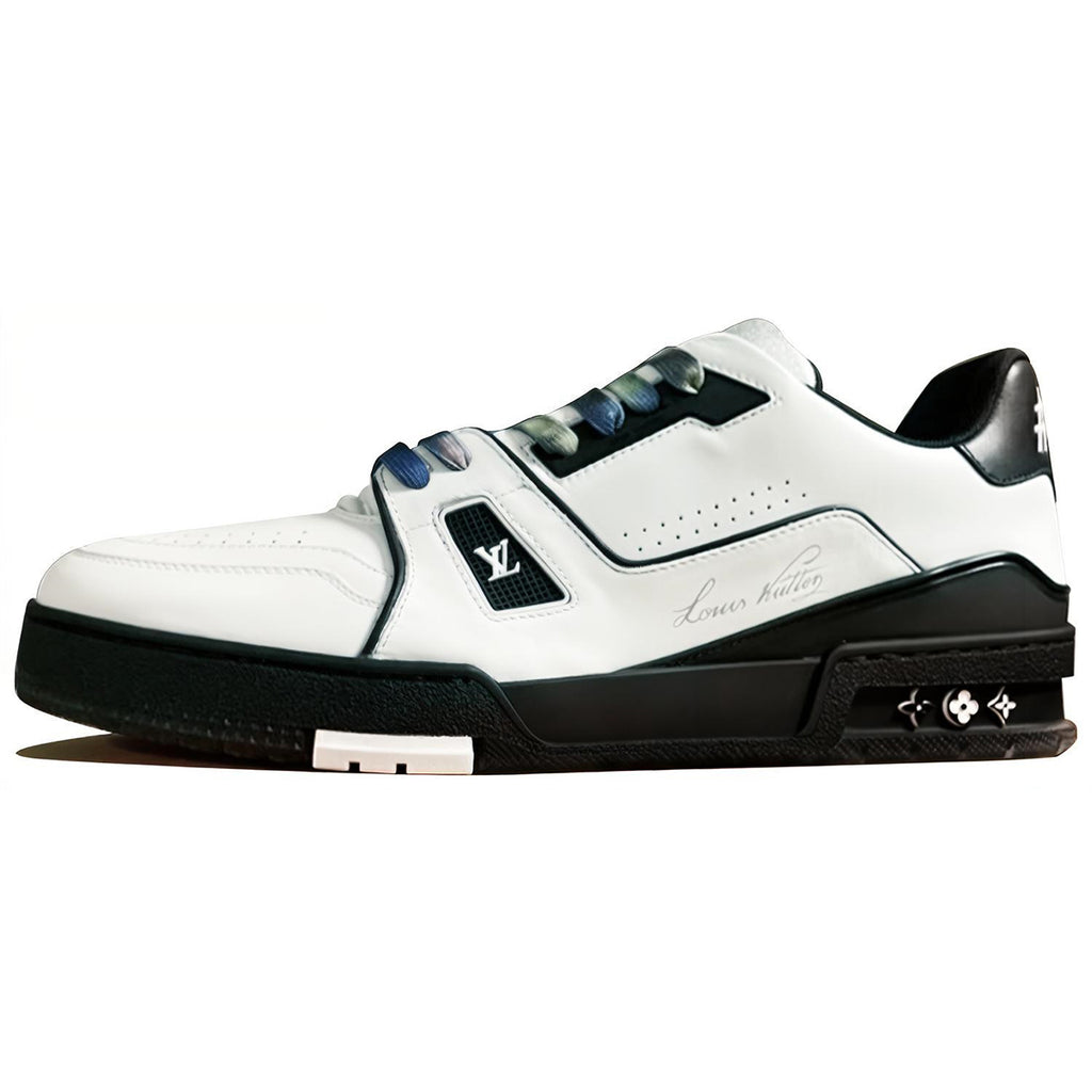 Louis Vuitton Trainer Calf Leather Low-Top Sneakers – White & Black