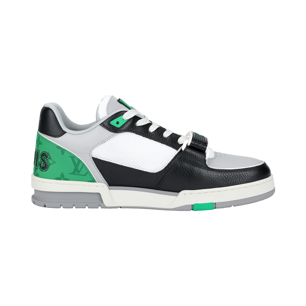 Louis Vuitton Trainer Monogram Multicolour Low-Top Sneakers – Black, Green & White
