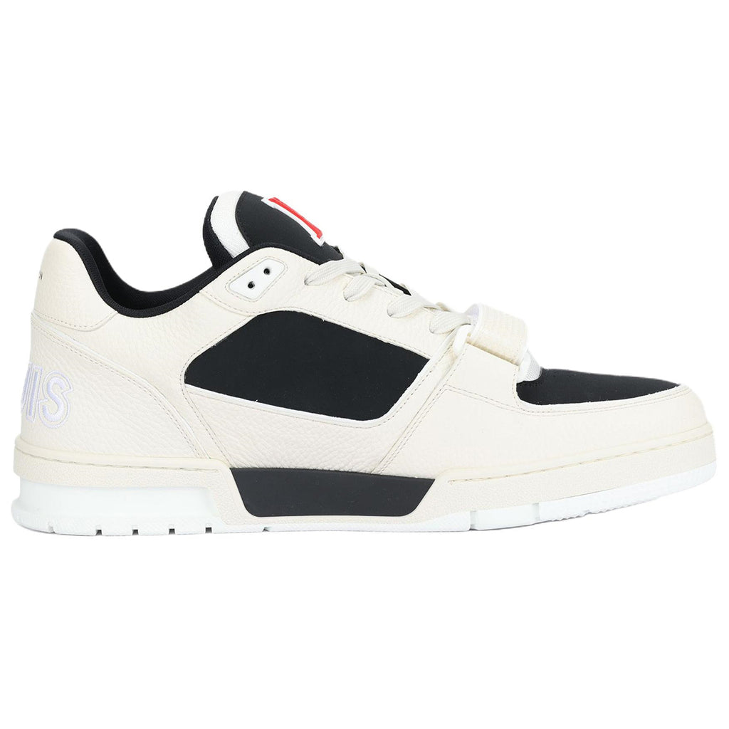 Louis Vuitton Trainer Oversized LV Flower Calf Leather Low-Top Sneakers – Off-White & Black