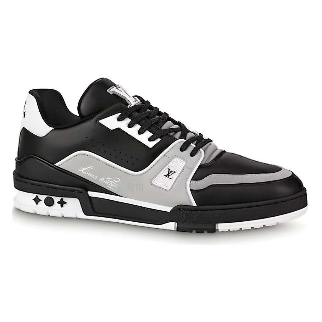 Louis Vuitton Trainer Leather Lace-Up Low-Top Sneakers – Black