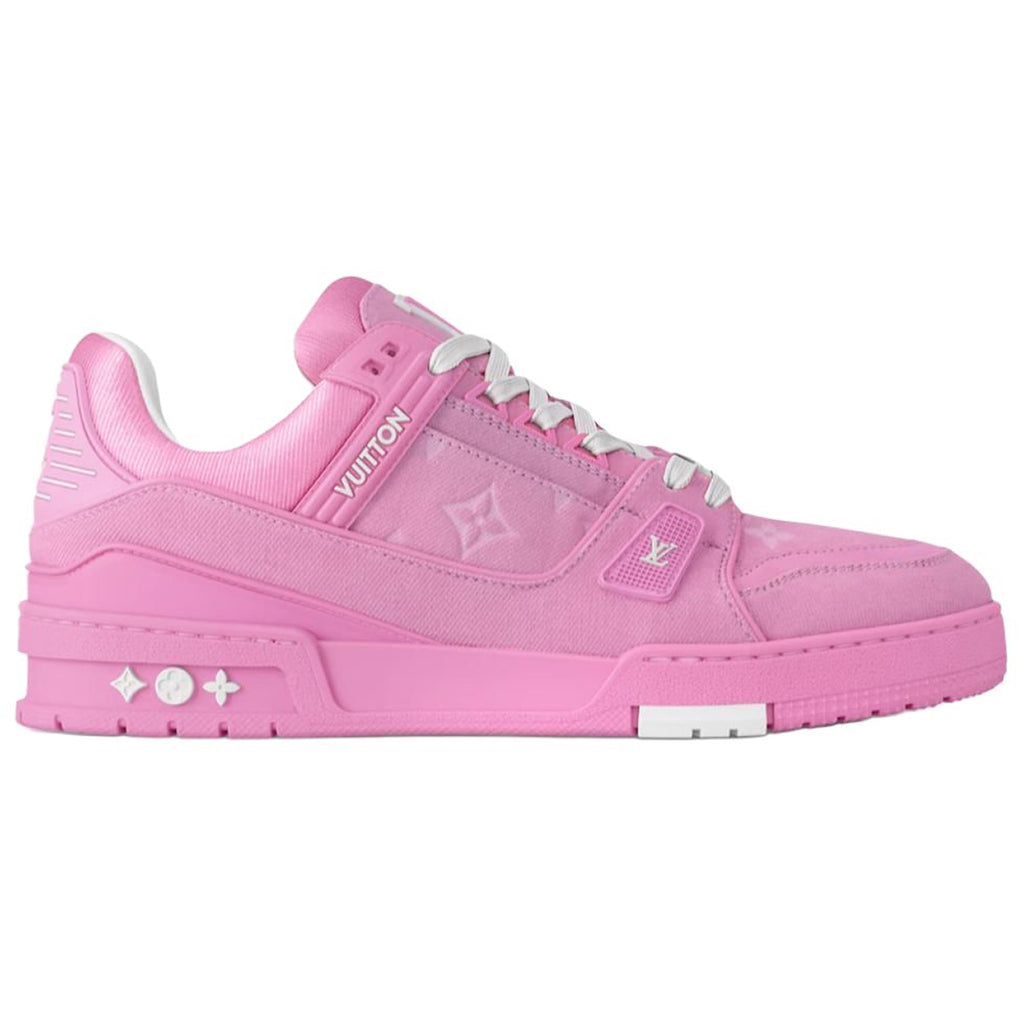 Louis Vuitton Trainer Monogram Embossed Calf Leather Low-Top Sneakers – Triple Pink