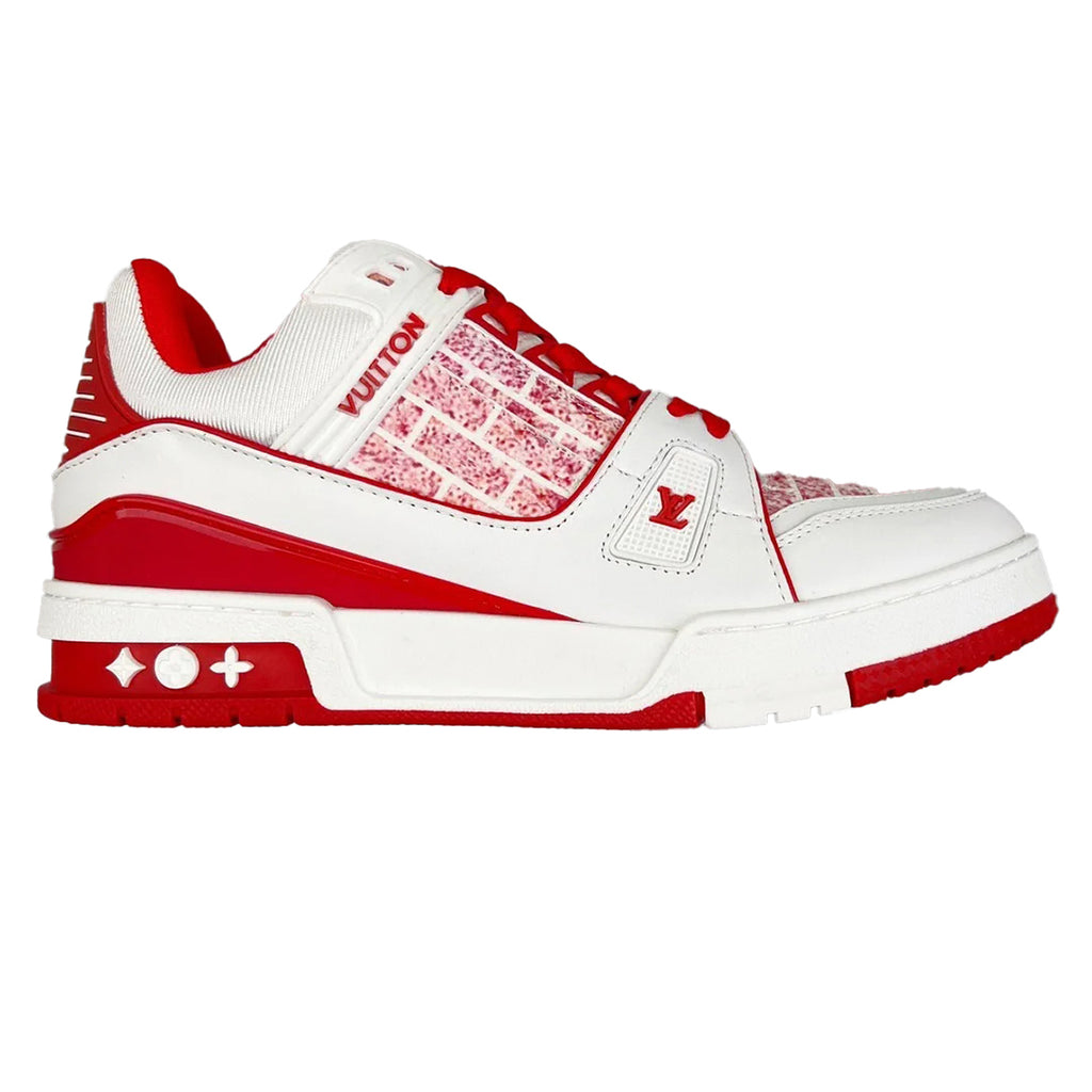 Lady Pink × Louis Vuitton Trainer Milan Limited Edition Low-Top Sneakers – White & Red