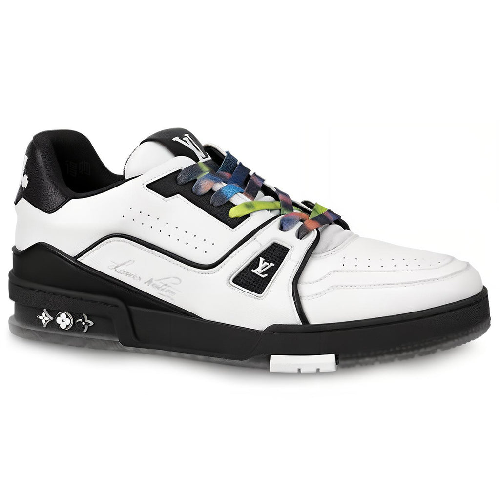 Louis Vuitton Trainer Calf Leather Low-Top Sneakers – White & Black