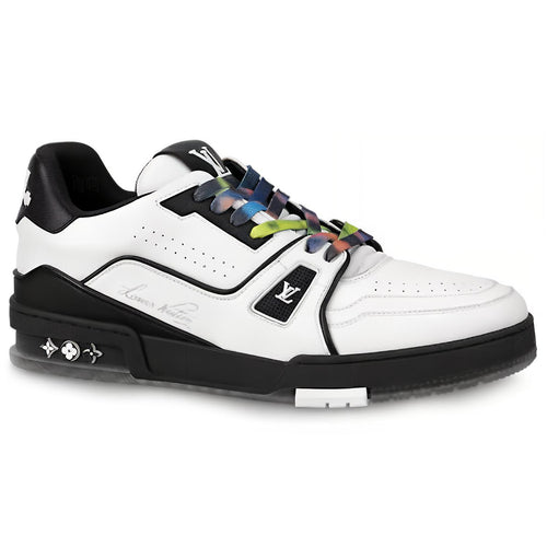 Louis Vuitton Trainer Calf Leather Low-Top Sneakers – White & Black