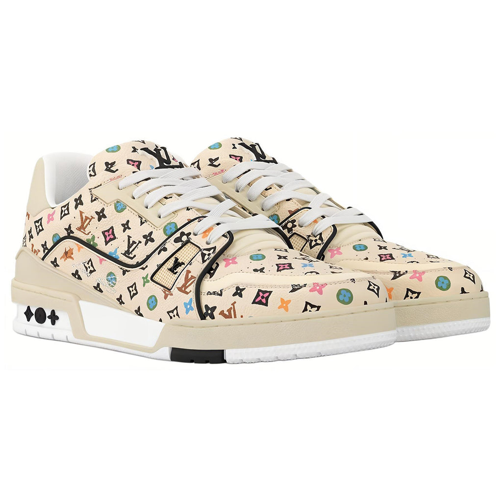 Tyler, The Creator × Louis Vuitton LV Trainer Multicolor Monogram Low-Top Sneakers – Chalk