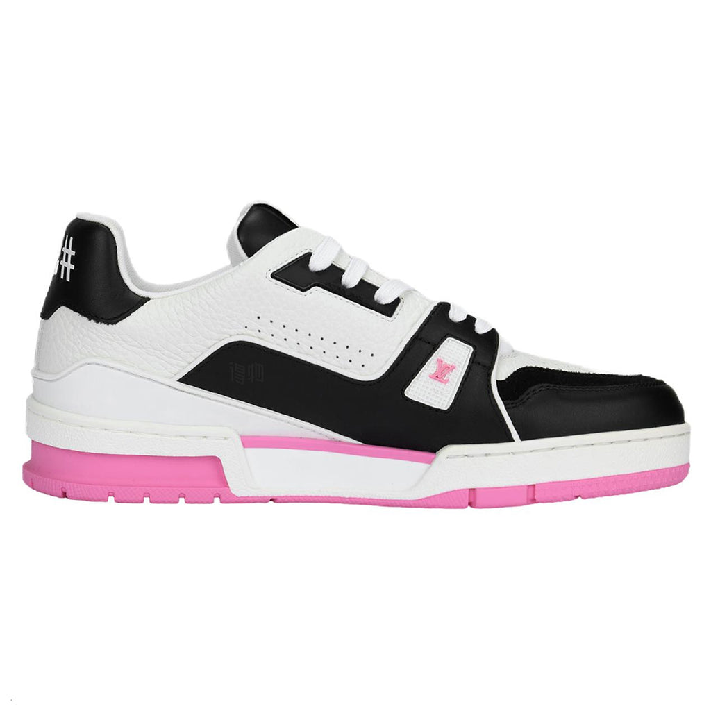 Louis Vuitton Trainer Calf Leather Low-Top Sneakers – White, Black & Hot Pink